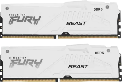 Оперативная память 64 Gb 6000 MHz Kingston FURY Beast AMD RGB White (KF560C36BWEAK2-64)