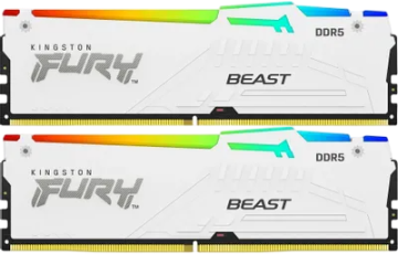 Оперативная память 64 Gb 6000 MHz Kingston FURY Beast AMD RGB White (KF560C36BWEAK2-64)