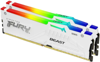 Оперативная память 64 Gb 6000 MHz Kingston FURY Beast AMD RGB White (KF560C36BWEAK2-64)