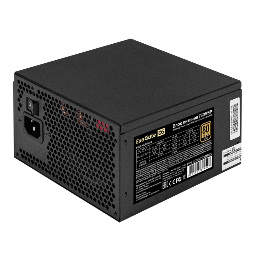 Блок питания ExeGate 750W (EX297232RUS) 16 Pin (PCIe 5.0 Connector Cable Details)
