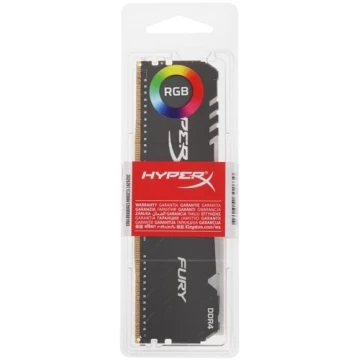 Оперативная память 8 Gb 3600 MHz Kingston HYPERX FURY RGB Black (HX436C17FB3A/8)