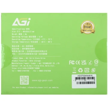 Твердотельный накопитель AGI 2000 Gb AI818 QLC (AGI2T0G43AI818) Color Box