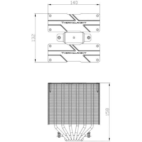Кулер для процессора Thermalright Peerless Assassin 140 Black (TRPA140B)