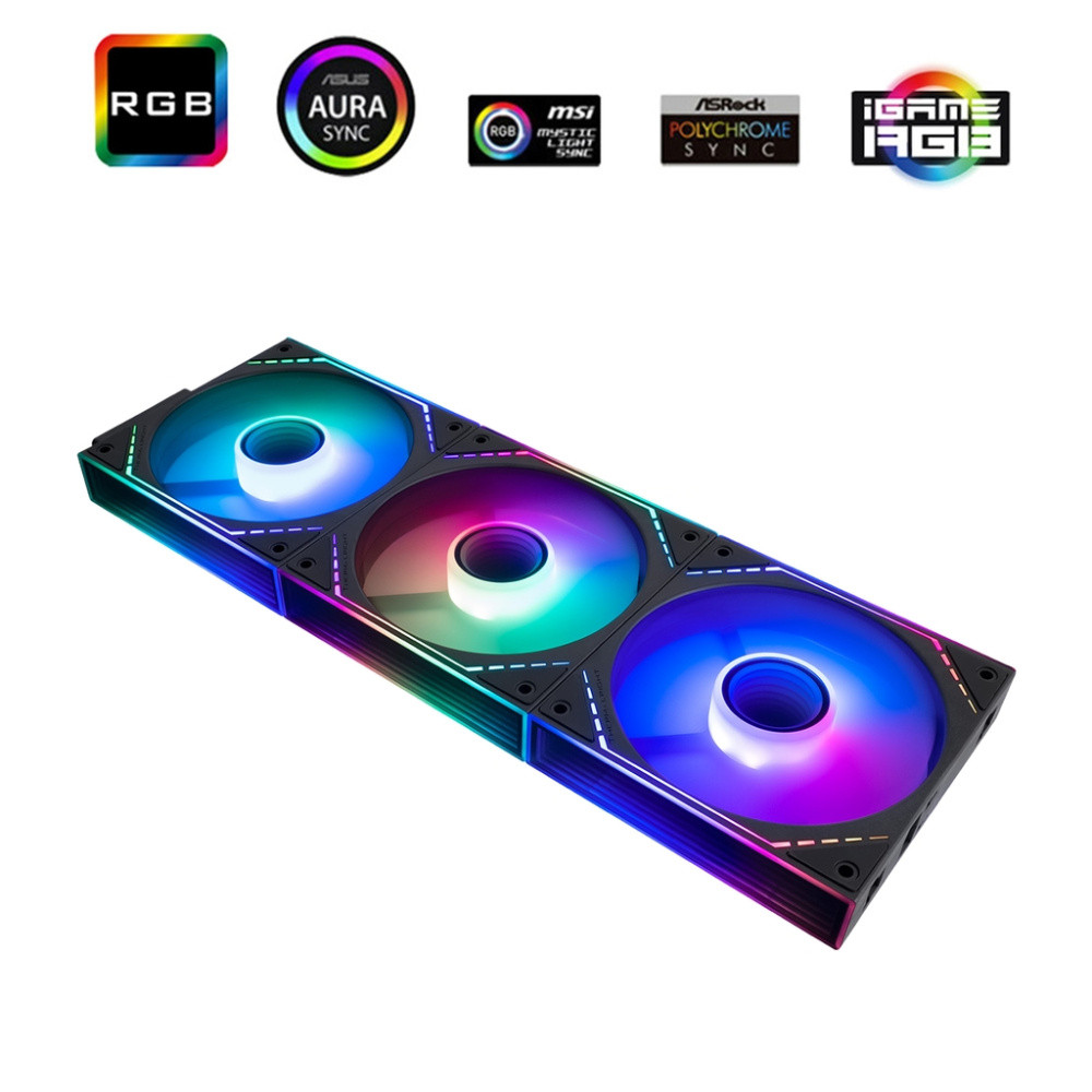Комплект вентиляторов для корпуса Thermalright TL-M12Q-S X3 ARGB Black (TRTLM12QS.3P)