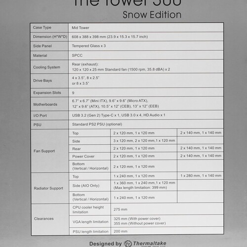 Компьютерный корпус Thermaltake The Tower 500 Snow White (CA-1X1-00M6WN-00)