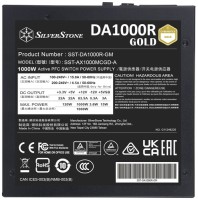 Блок питания SilverStone 1000W Cybenetics SST-DA1000R-GM G540DA100RGM220 16 Pin (PCIe 5.0 Connector Cable Details)