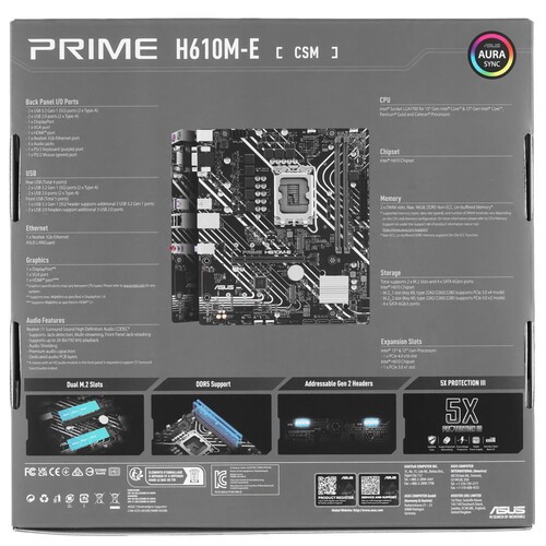 Материнская плата ASUS PRIME H610M-E-CSM 90MB1G10-M0EAYC