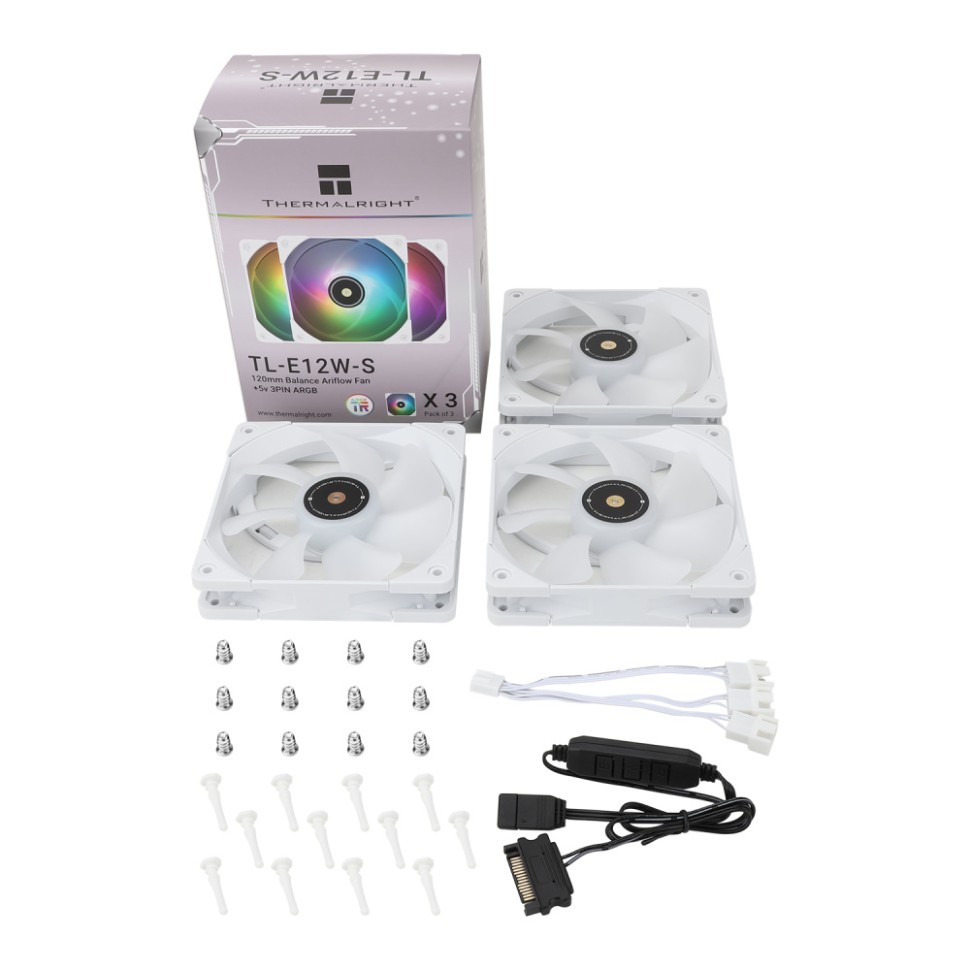 Комплект вентиляторов для корпуса Thermalright TL-E12W-S ARGB White (TRTLE12WS.3P)