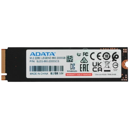Твердотельный накопитель ADATA XPG 2000 Gb LEGEND 860 (SLEG-860-2000GCS)