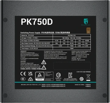 Блок питания Deepcool 750W GAMERSTORM PK750D (R-PK750D-FA0B-WGEU)