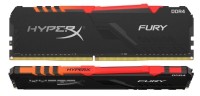 Оперативная память 16 Gb 3600 MHz Kingston HYPERX FURY RGB Black (HX436C17FB3AK2/16)
