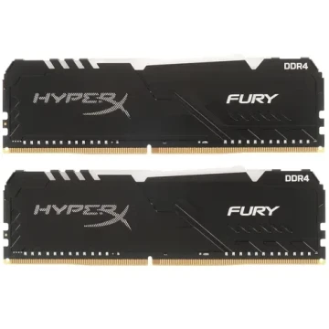 Оперативная память 16 Gb 3600 MHz Kingston HYPERX FURY RGB Black (HX436C17FB3AK2/16)