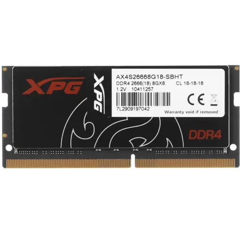 Оперативная память 8 Gb 2666 MHz ADATA XPG HUNTER Black (AX4S26668G18-SBHT)