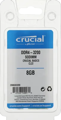 Оперативная память 8 Gb 3200 MHz CRUCIAL Basic (CB8GS3200)