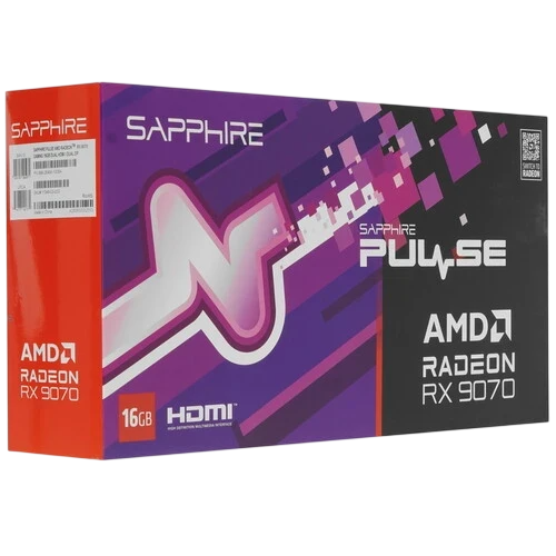Видеокарта Sapphire (11349-03-20G) Radeon RX 9070 16GB PULSE 16GB