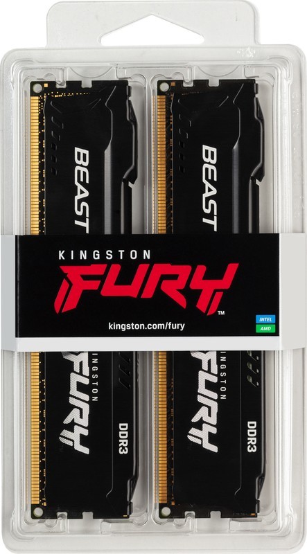 Оперативная память 8 Gb 1866 MHz Kingston FURY Beast PnP Black (KF318C10BBK2/8)