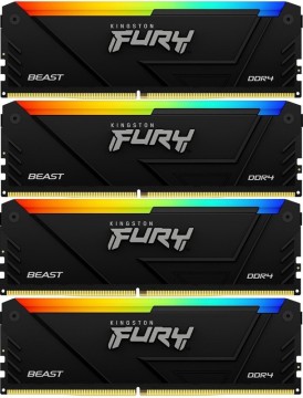 Оперативная память 128 Gb 3200 MHz Kingston FURY Beast Black RGB (KF432C16BB2AK4/128)