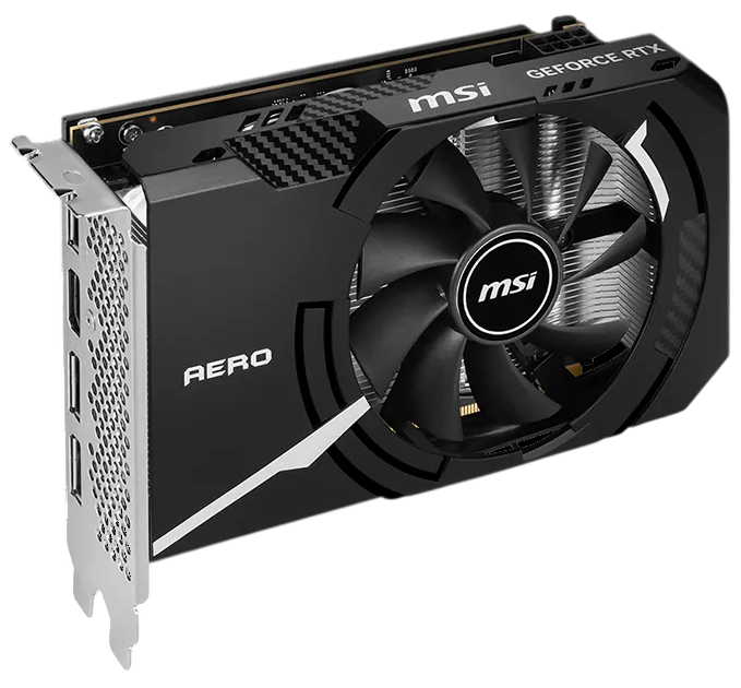 Видеокарта MSI (RTX 4060 AERO ITX 8G OC) GeForce RTX 4060 8GB AERO ITX 8G OC