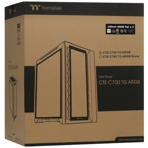 Компьютерный корпус Thermaltake CTE C700 TG ARGB Black (CA-1X7-00F1WN-01)