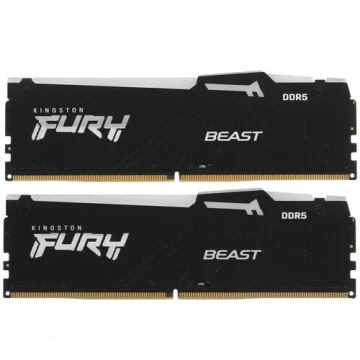 Оперативная память 32 Gb 6000 MHz Kingston FURY Beast RGB Black (KF560C30BBEAK2-32)
