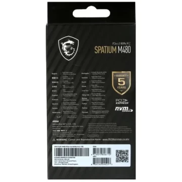 Твердотельный накопитель MSI 1000 Gb SPATIUM M480