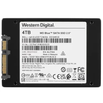 Твердотельный накопитель Western Digital 4000 Gb Blue WDS400T2B0A