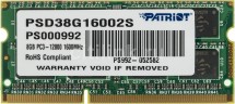 Оперативная память 8 Gb 1600 MHz PATRIOT (PSD38G16002S)