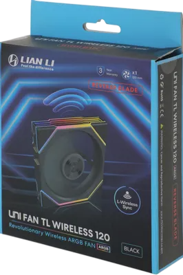 Вентилятор для корпуса Lian Li UNI FAN TL WIRELESS 120 Reverse Blade 12RTL1W1B BLACK (G99.12RTL1W1B.R0)