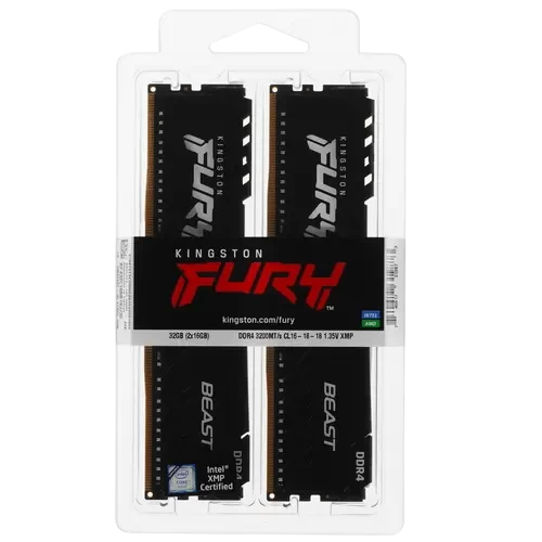Оперативная память 32 Gb 3200 MHz Kingston FURY Beast (KF432C16BB1K2/32)