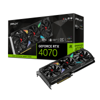 Видеокарта PNY (VCG407012TFXXPB1-O) GeForce RTX 4070 12GB XLR8 GAMING VERTO EPIC-X RGB Overclocked 3FAN DLS OC