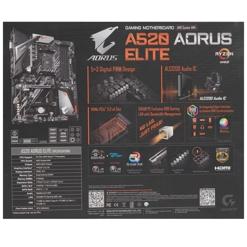 Материнская плата Gigabyte A520 AORUS ELITE