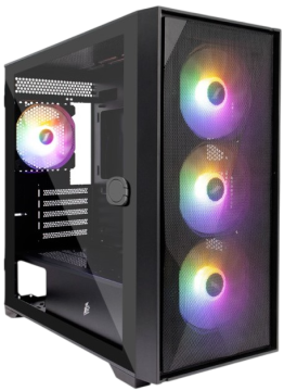 Компьютерный корпус 1STPLAYER DK D6 LED Black (D6-BK-4F1)