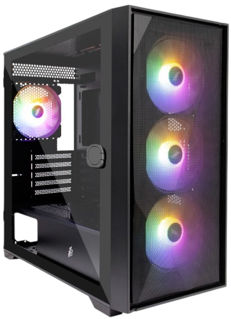Компьютерный корпус 1STPLAYER DK D6 LED Black (D6-BK-4F1)