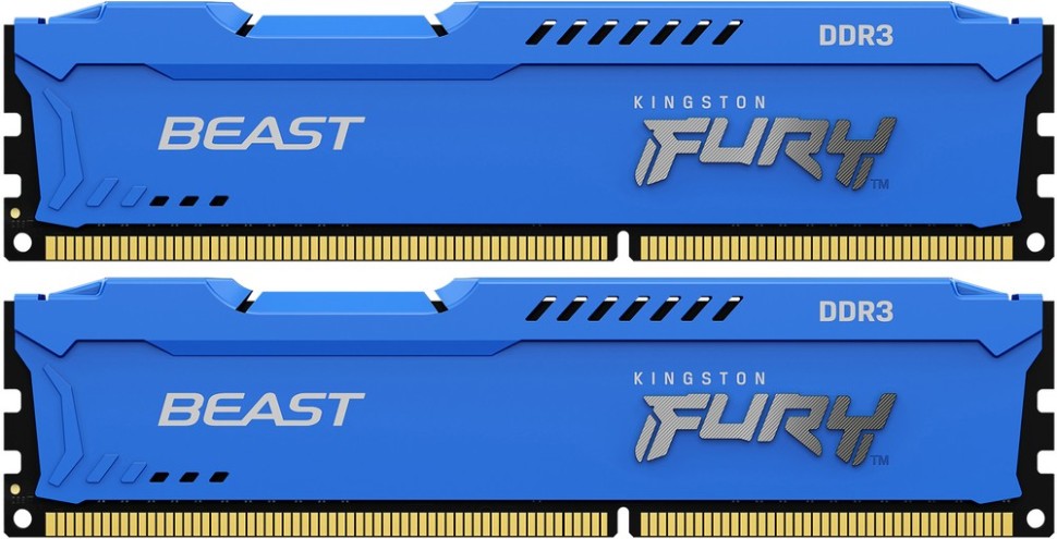 Оперативная память 16 Gb 1600 MHz Kingston FURY Beast PnP Blue (KF316C10BK2/16)