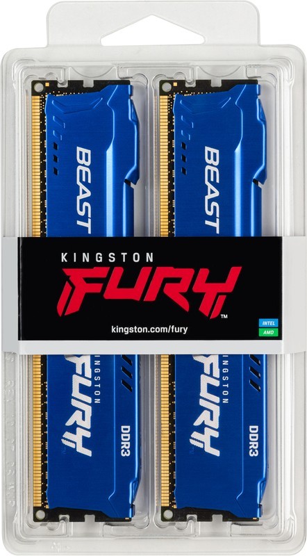 Оперативная память 16 Gb 1600 MHz Kingston FURY Beast PnP Blue (KF316C10BK2/16)