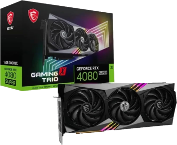 Видеокарта MSI (RTX 4080 SUPER 16G GAMING TRIO) GeForce RTX 4080 16GB GAMING TRIO