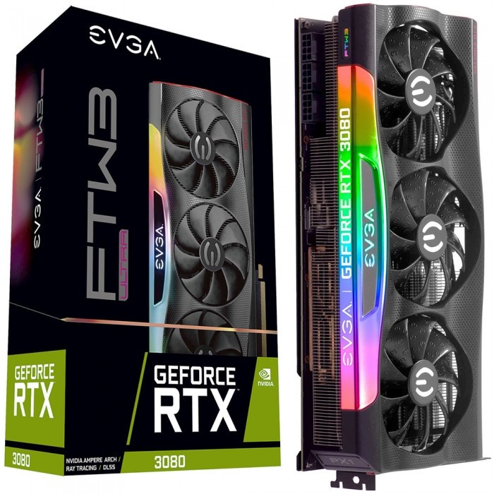 Видеокарта EVGA (10G-P5-3897-KR) GeForce RTX 3080 10GB FTW3 ULTRA GAMING
