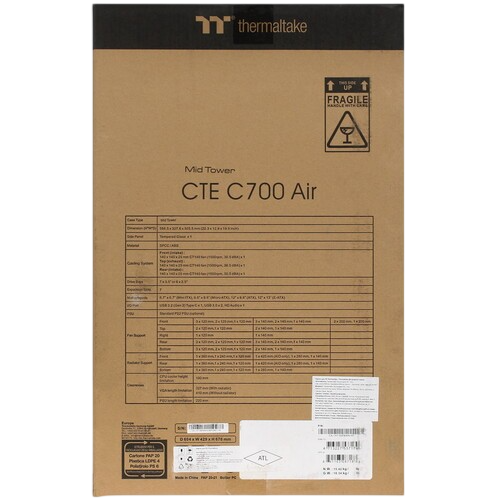 Компьютерный корпус Thermaltake CTE C700 Air Snow TG White (CA-1X7-00F6WN-00)