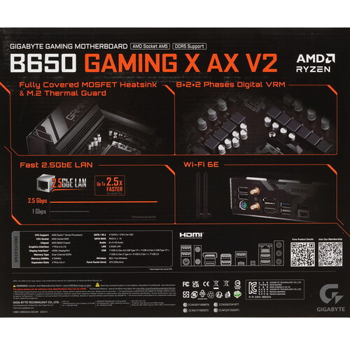 Материнская плата Gigabyte B650 GAMING X AX V2