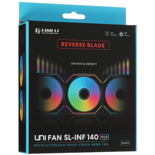 Вентилятор для корпуса Lian Li UNI FAN SL-INF 140 Reverse ARGB Black (G99.14RSLIN1B.R0)