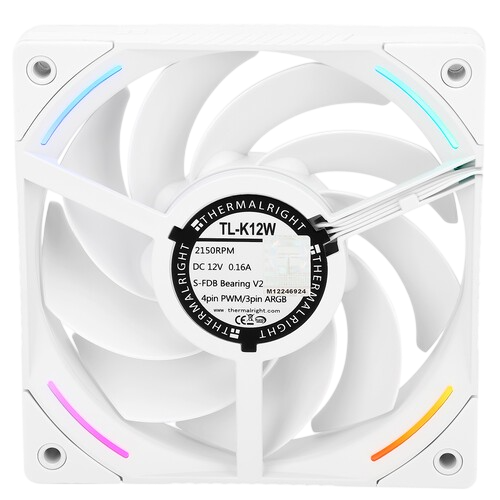 Вентилятор для корпуса Thermalright TL-K12W ARGB White (TRTLK12W)
