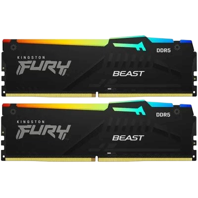 Оперативная память 64 Gb 6000 MHz Kingston FURY Beast RGB Black (KF560C30BBEAK2-64)
