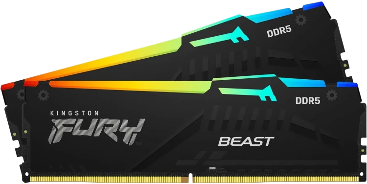 Оперативная память 64 Gb 6000 MHz Kingston FURY Beast RGB Black (KF560C30BBEAK2-64)