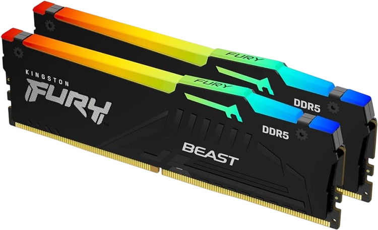Оперативная память 64 Gb 6000 MHz Kingston FURY Beast RGB Black (KF560C30BBEAK2-64)