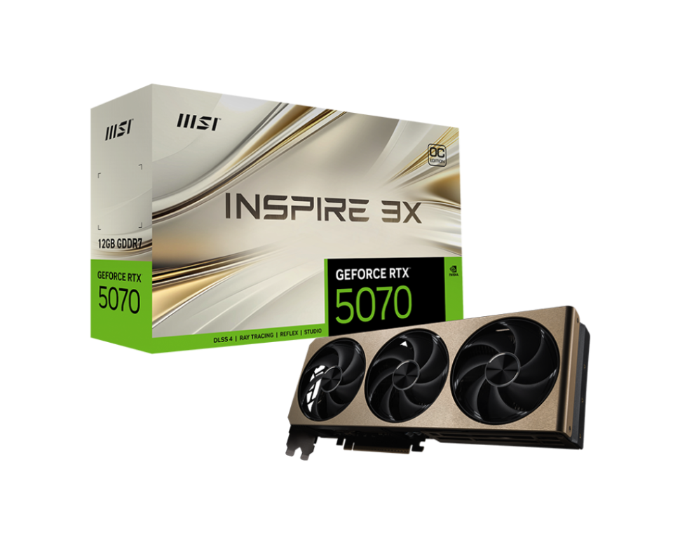 Видеокарта MSI (G5070-12I3C) GeForce RTX 5070 12G INSPIRE 3X OC