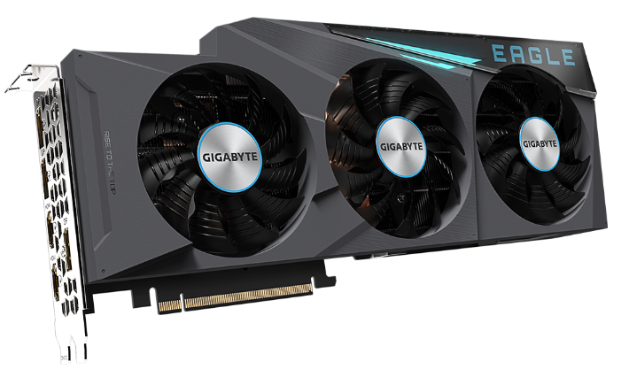 Видеокарта GIGABYTE (GV-N3080EAGLE OC-10GD) GeForce RTX 3080 1755MHz PCI-E 4.0 10240MB 19000MHz 320 bit 2xHDMI 3xDisplayPort HDCP EAGLE OC