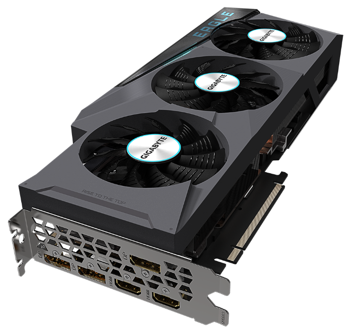 Видеокарта GIGABYTE (GV-N3080EAGLE OC-10GD) GeForce RTX 3080 1755MHz PCI-E 4.0 10240MB 19000MHz 320 bit 2xHDMI 3xDisplayPort HDCP EAGLE OC
