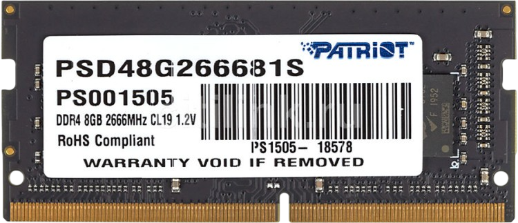 Оперативная память 8 Gb 2666 MHz PATRIOT SIGNATURE LINE (PSD48G266681S)