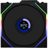 Вентилятор для корпуса Lian Li UNI FAN TL WIRELESS LCD 120 12TLLCD1W1B BLACK (G99.12TLLCD1W1B.R0)