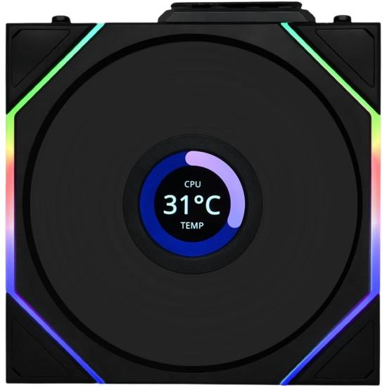 Вентилятор для корпуса Lian Li UNI FAN TL WIRELESS LCD 120 12TLLCD1W1B BLACK (G99.12TLLCD1W1B.R0)